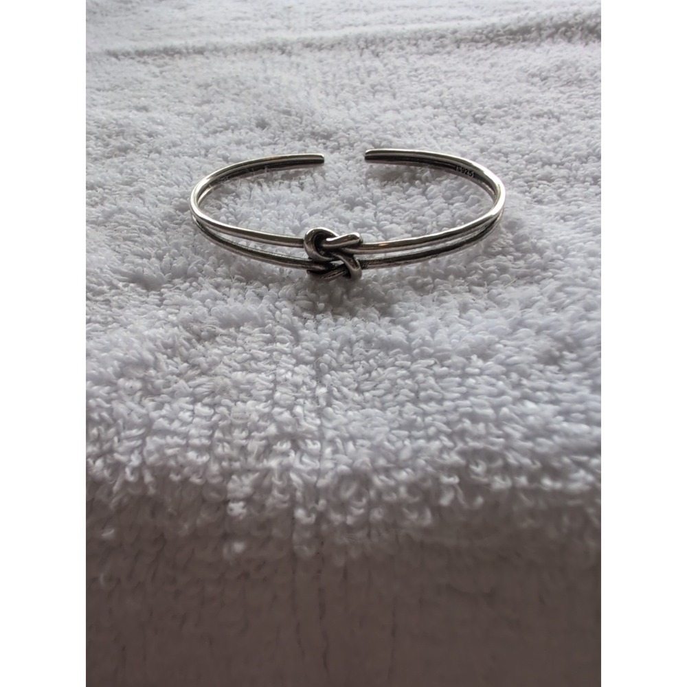 Southwestern Sterling Silver Love Knot Cuff Bracelet